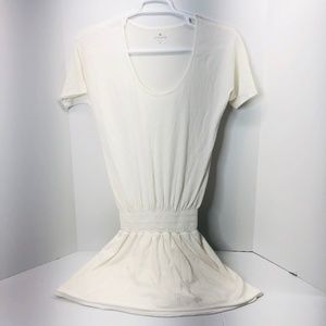 Athleta Tunic White Short Sleeve Dress Small